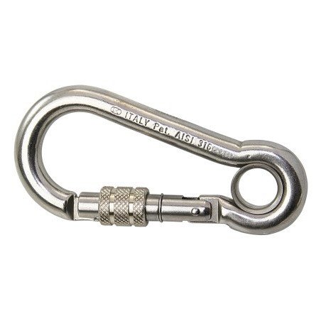 KONG Karabiner mit Überwurfmutter und Kausche A4 10x100mm
