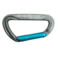 KONG Karabiner Argon K mit Key-Lock Alu 93mm grau/cyan