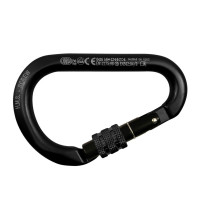 KONG Karabiner HMS Classic mit Überwurfmutter Alu 12x116mm schwarz