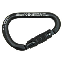 KONG Karabiner HMS Classic mit Twist-Lock Alu 12x116mm schwarz