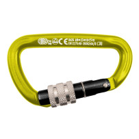 KONG Karabiner Trapper mit Überwurfmutter Alu 10x98mm gelb/schwarz