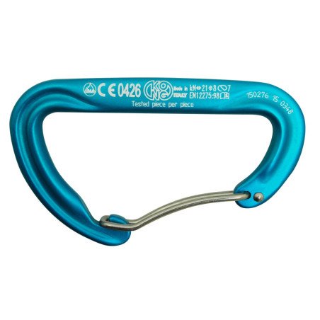 KONG Karabiner Argon F mit Draht-Öffnung Alu 93mm cyan