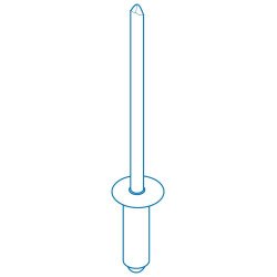 Blindniete mit Flachrundkopf NiCu/Zn 4,0x9,5mm 10St.