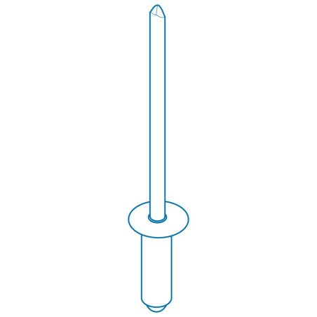 Blindniete mit Flachrundkopf NiCu/Zn 4,0x9,5mm 100St.