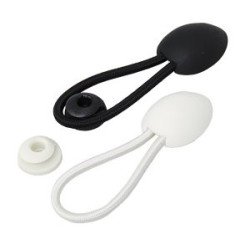Persenningabspannung Bungee-Loop mit Knopf schwarz 10St.