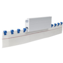 PASKAL Zip-Keder mit Fahne 37mm und Perlen 9,0mm weiß