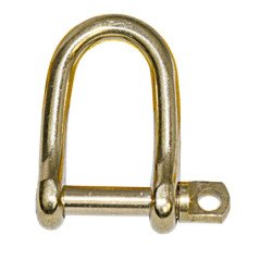 Rundschäkel Messing Pin 4mm 10St.