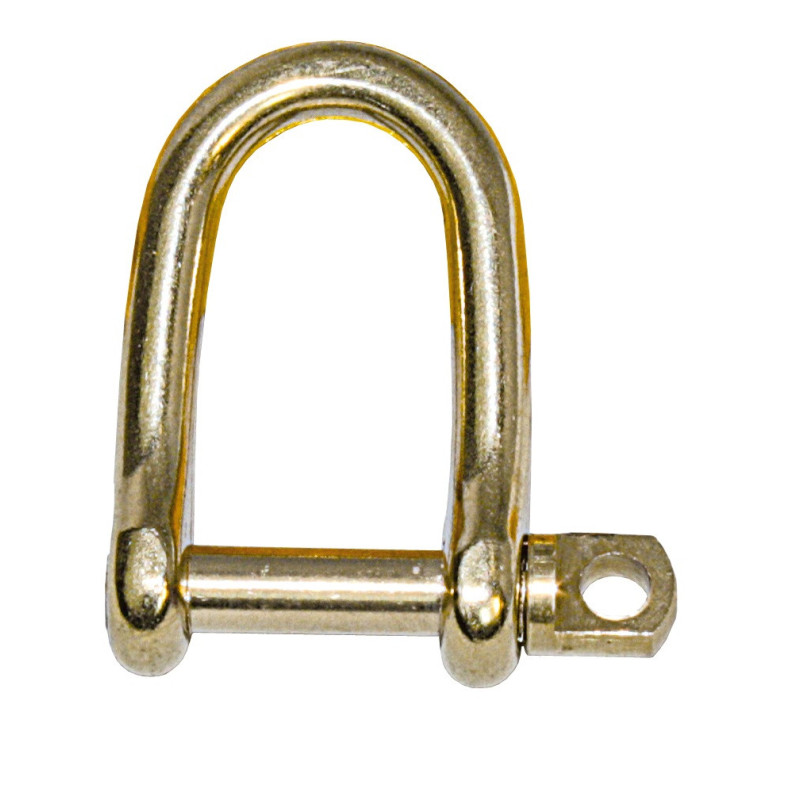 Rundschäkel, geschweift Messing Pin 4mm 10St.