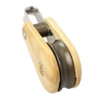 BARTON Einfachblock kugell. Holz 30mm, Seil 8mm, Auge
