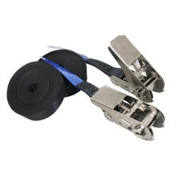 Spanngurt mit Ratsche A2/PES 25mm 5m schwarz