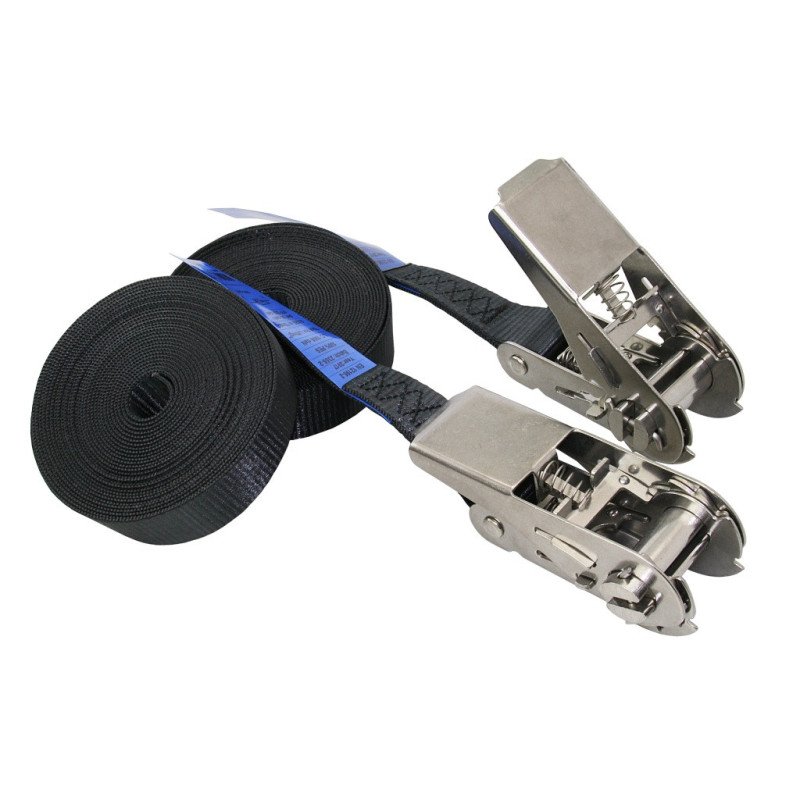 Spanngurt mit Ratsche A2/PES 25mm 5m schwarz