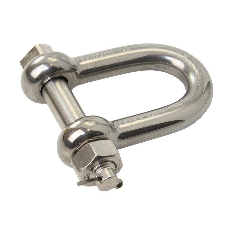 PETERSEN Rundschäkel mit Mutter und Splint A4L Pin 8mm, WLL500kg