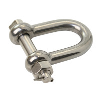 PETERSEN Rundschäkel mit Mutter und Splint A4L Pin 10mm, WLL800kg