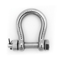 PETERSEN Rundschäkel geschweift mit Mutter u Splint A4L Pin 16mm, WLL1500kg