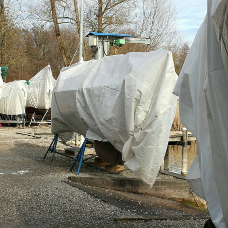 Abdeckplane 16 260g/qm ca.10x8m weiß