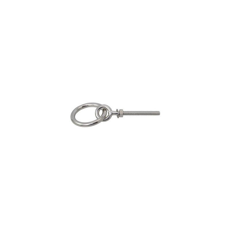 Augbolzen mit metr. Gewinde und Ring A4 M6x55mm, Ring 6x35mm