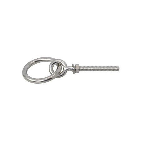 Augbolzen mit metr. Gewinde und Ring A4 M6x55mm, Ring 6x35mm