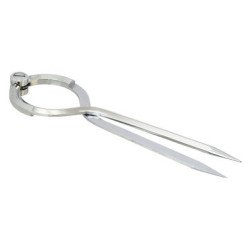 Einhand-Marinezirkel mit Etui MsCr 190mm
