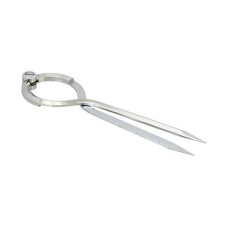Einhand-Marinezirkel mit Etui MsCr 190mm