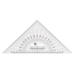 Kursdreieck mit festem Griff Plexiglas 270mm