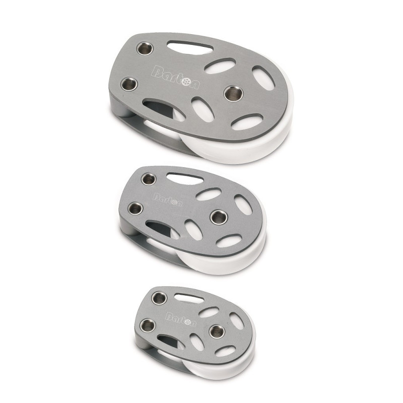 BARTON Liegeblock gleitl. Alu 85mm, Seil 18mm