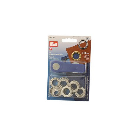 PRYM Ösen-Set mit Schlagwerkzeug MsNi Auge 14mm 10St. SB-Pack