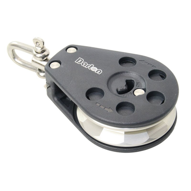 BARTON Ratschenblock kugell. 55mm, Seil 10mm, schaltbar