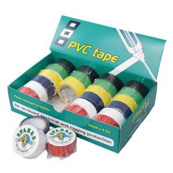 PSP PVC-Isolierband, selbstkl. 19mm 4,5m im Display farbmix 24St.