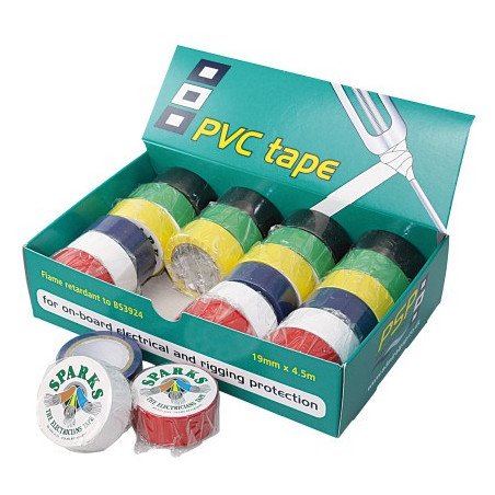 PSP PVC-Isolierband, selbstkl. 19mm 4,5m im Display farbmix 24St.
