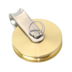 BARTON Einfachblock gleitl. 45mm, Drahtseil 5mm, Messingrolle, Auge