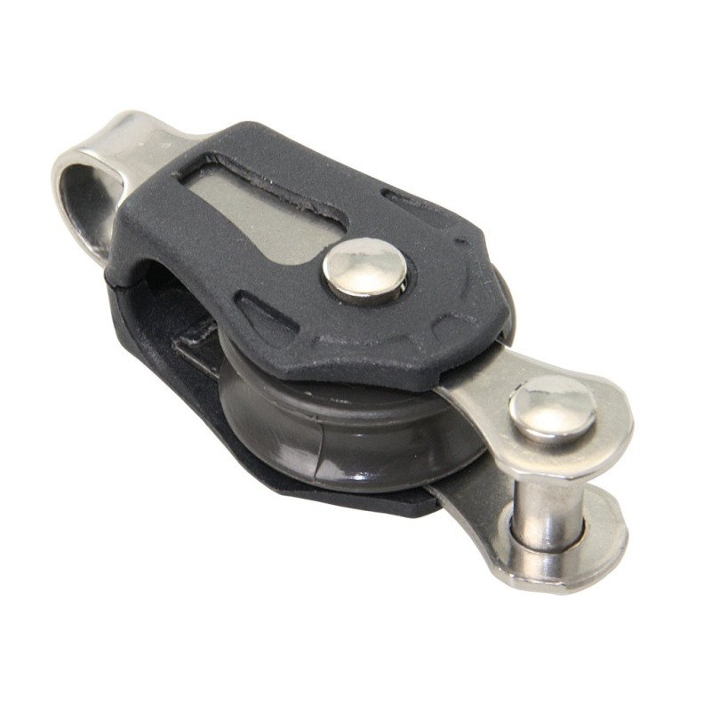 BARTON Einfachblock gleitl. 20mm, Seil 5mm, Auge, U-Bügel