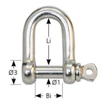 Rundschäkel A4 Pin 8mm 10St.