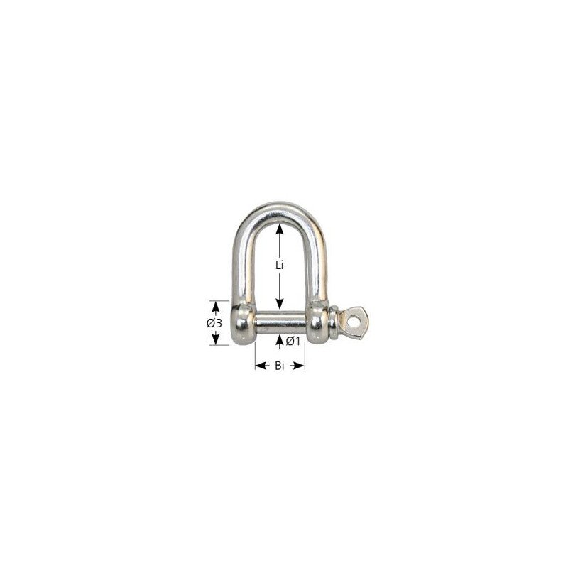 Rundschäkel A4 Pin 8mm 10St.