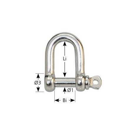 Rundschäkel A4 Pin 8mm 10St.