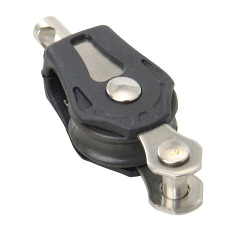 BARTON Einfachblock gleitl. 20mm, Seil 5mm, Wirbel ohne Schäkel, U-Bügel