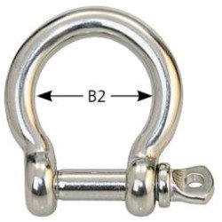 Rundschäkel geschweift A4 Pin 5mm 2St. SB-Pack