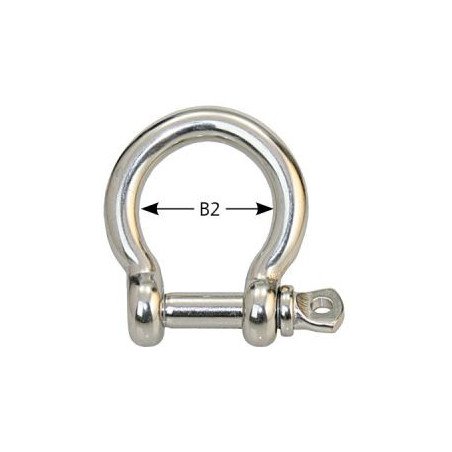 Rundschäkel geschweift A4 Pin 5mm 2St. SB-Pack