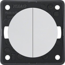 BERKER Doppel-Wechselschalter Integro Flow 230V 16A polarweiß glänzend
