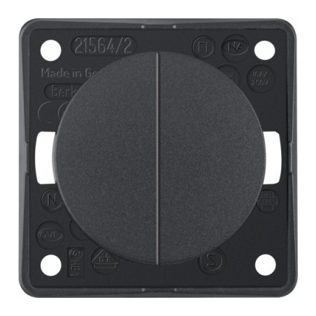 BERKER Doppel-Wechselschalter Integro Flow 230V 16A anthrazit matt