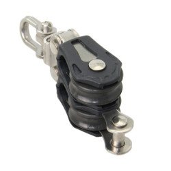 BARTON Doppelblock gleitl. 20mm, Seil 5mm, Wirbelschäkel, U-Bügel