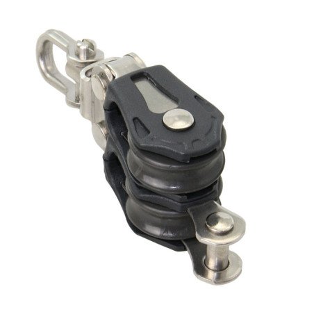 BARTON Doppelblock gleitl. 20mm, Seil 5mm, Wirbelschäkel, U-Bügel