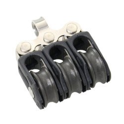 BARTON Dreifachblock gleitl. 20mm, Seil 5mm, Auge