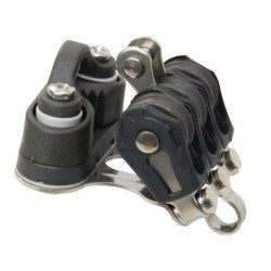 BARTON Dreifachblock gleitl. 20mm, Seil 5mm, Auge, U-Bügel, Klemme
