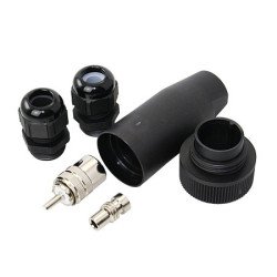 Koaxial Kupplungsstecker PBT 50V für Kabel 10mm RG213