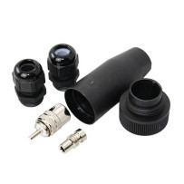 Koaxial Kupplungsstecker PBT 50V für Kabel 10mm RG213