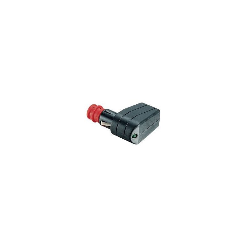 PRO CAR Universalstecker, 90° 12/24V mit Sicherung 8A und LED
