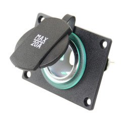 Einbausteckdose mit Deckel und Montageplatte SB-Pack