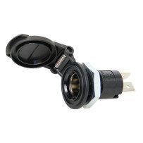 Einbausteckdose mit Deckel 6-24V max.16A rund SB-Pack