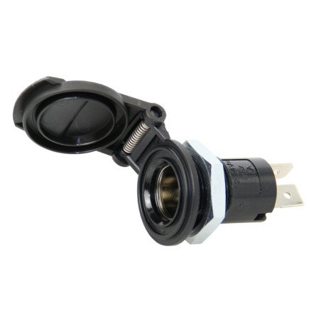 Einbausteckdose mit Deckel 6-24V max.16A rund SB-Pack