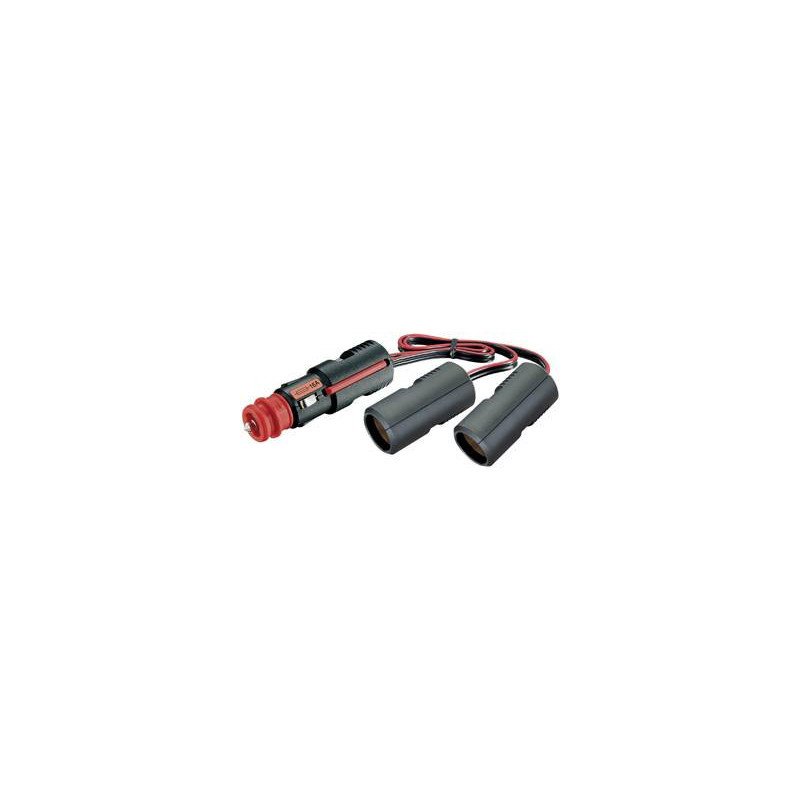 PRO CAR Y-Verteilerkabel mit Stecker und 2 Kupplungen 21mm 12/24V 10A 0,25m